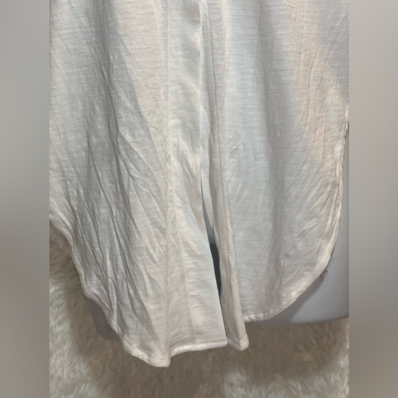 THEORY NWT Sea Slub Hekanina Cotton Tie Front button down Pictured AS IS - Picture 4 of 11